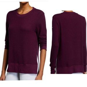 ALO Glimpse Long Sleeve Yoga Top Black Plum Medium
